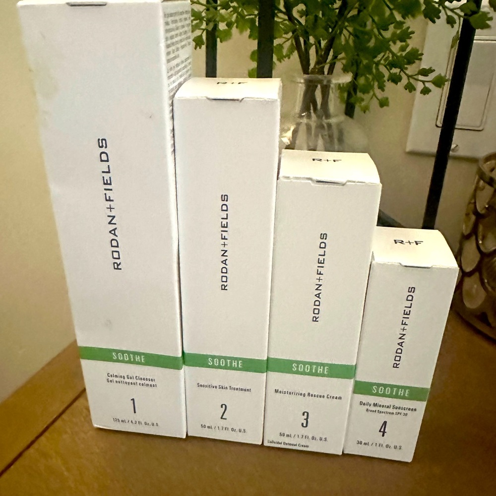 Rodan and Fields Soothe 4 step face care
